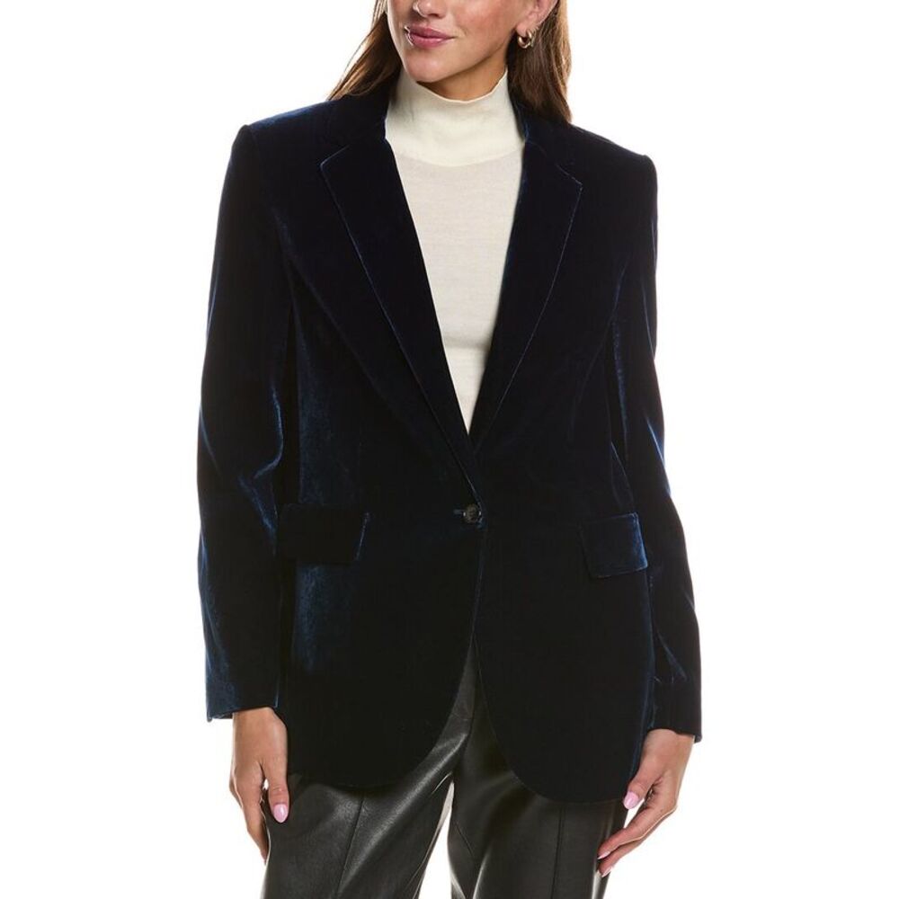 Theory Womens  Casual Blazer, Blue